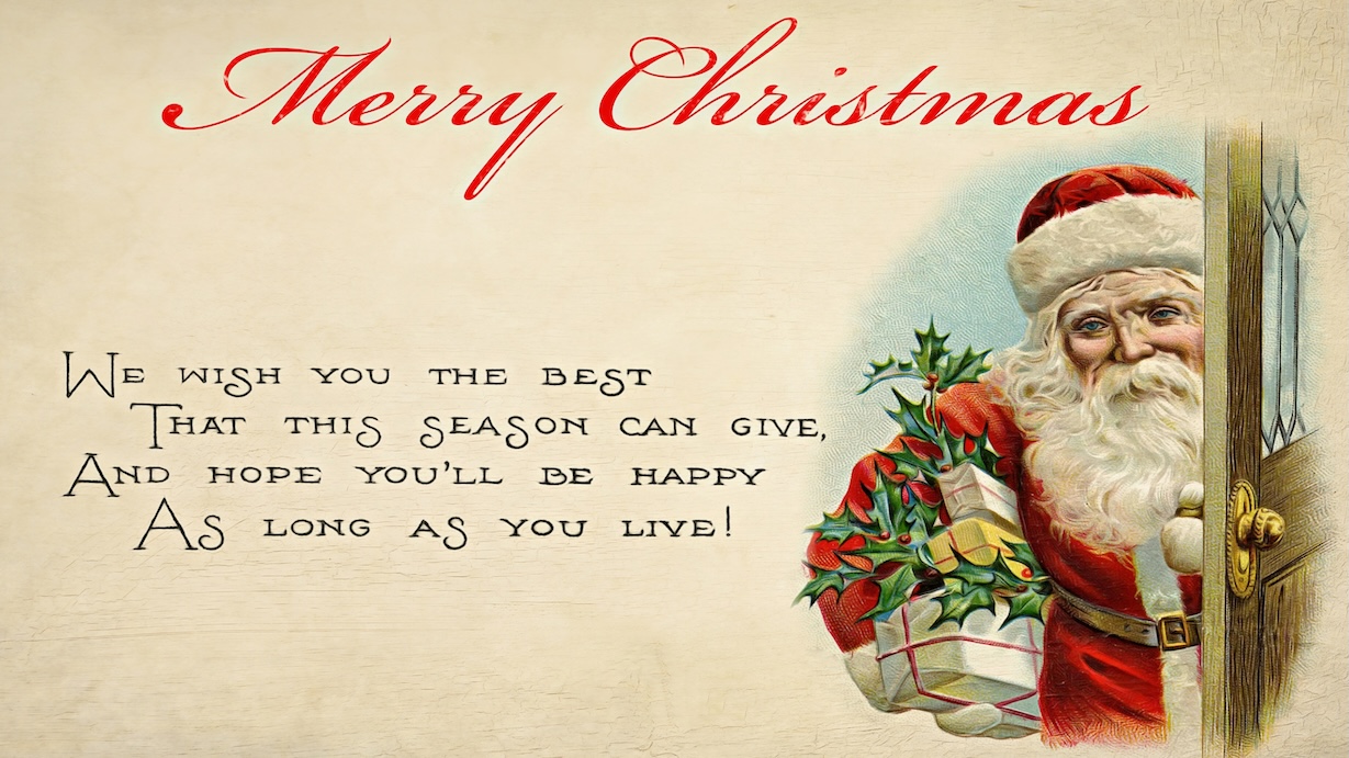 Santa Vintage Merry Christmas - Vintage Santa Artist Vintage Christmas Art