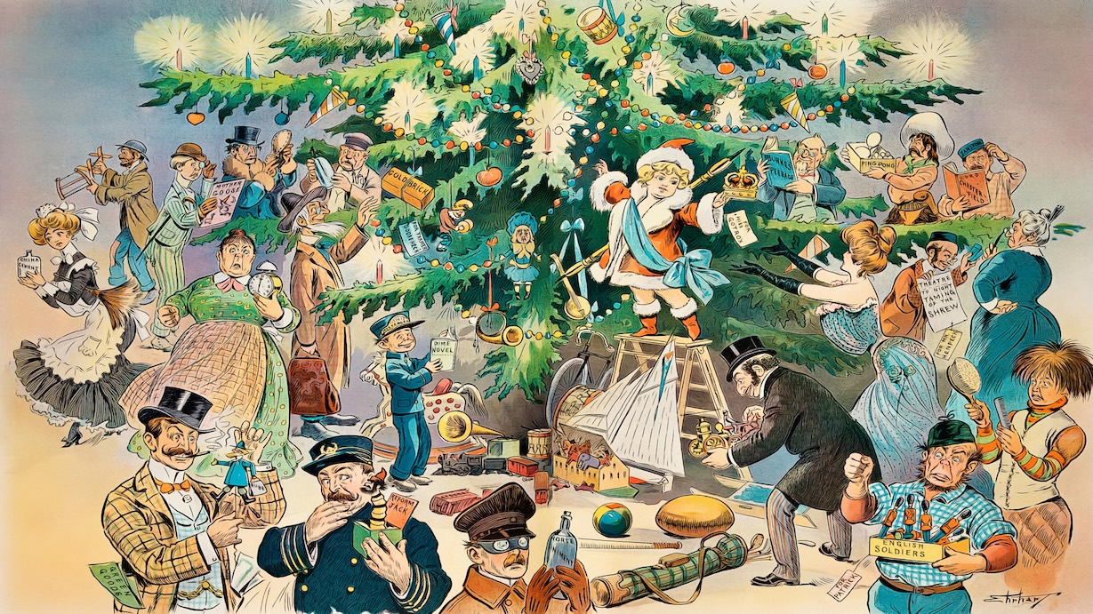 Vintage Christmas Tree Illustration - Christmas Tree Artist Vintage Christmas Art