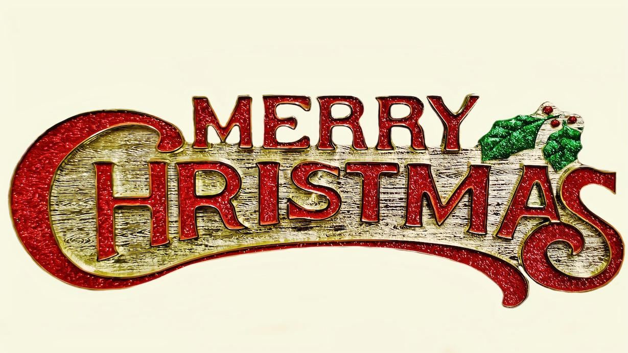 Vintage Merry Christmas Sign - Christmas Sign Artist Vintage Christmas Art
