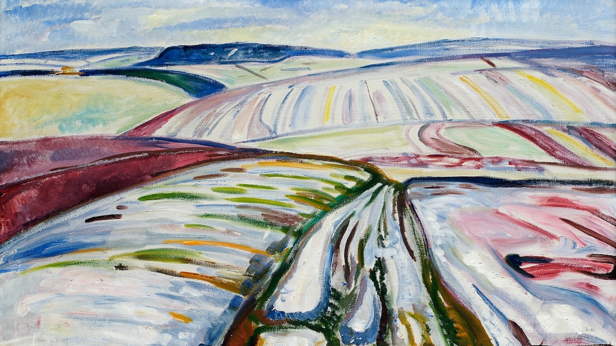 Field in Snow - Edvard Munch Winter Art
