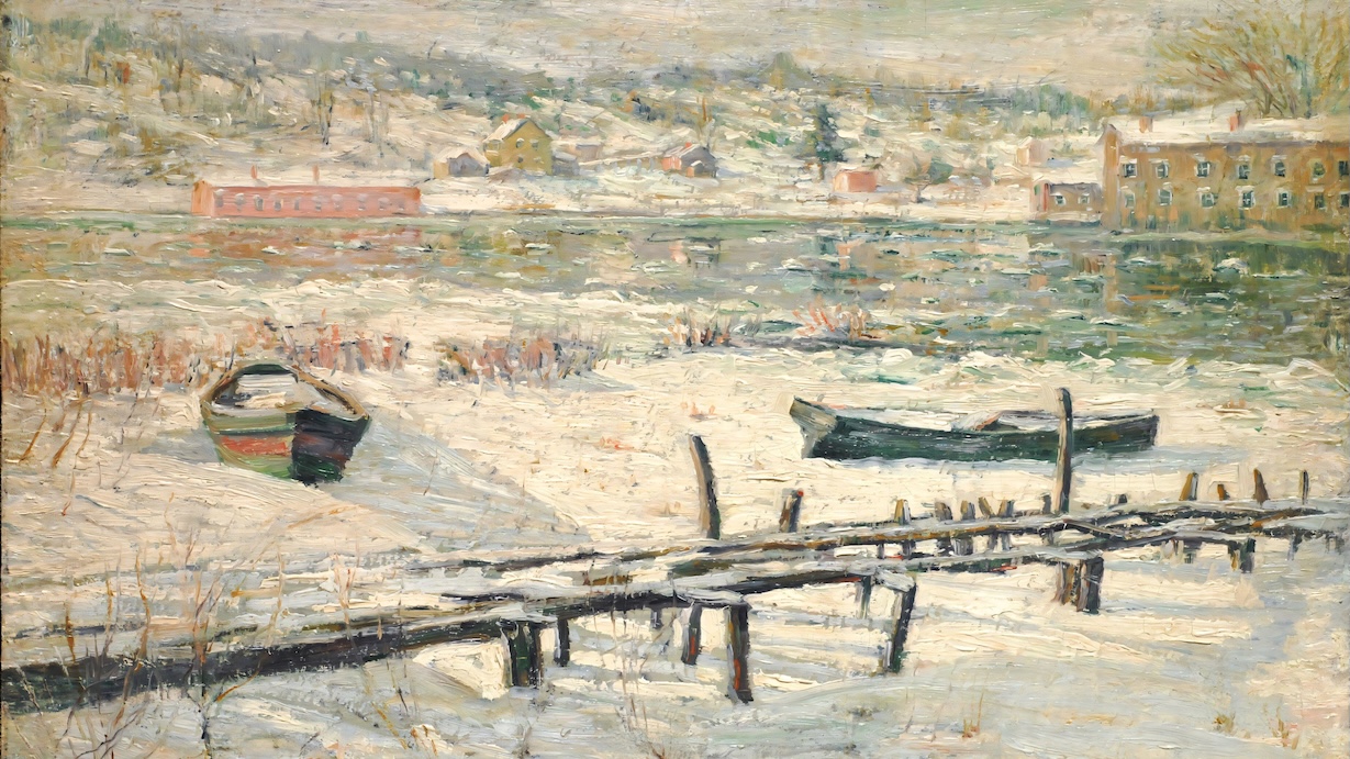 Harlem River in Winter - Ernest Lawson Winter Art