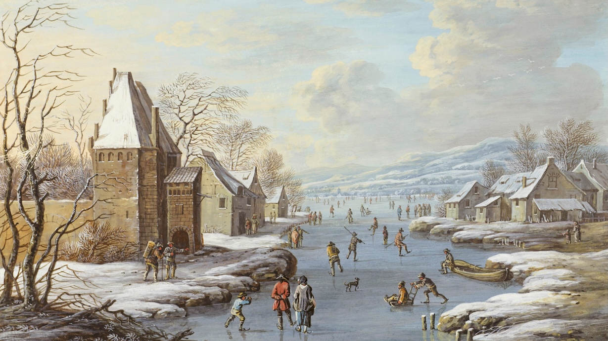 Winter View With Ice - Classic Winter Artist Winter Art