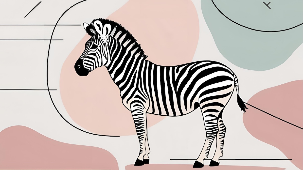 MCM Zebra Geometric - Animal MCM Artist MCM Animal Art