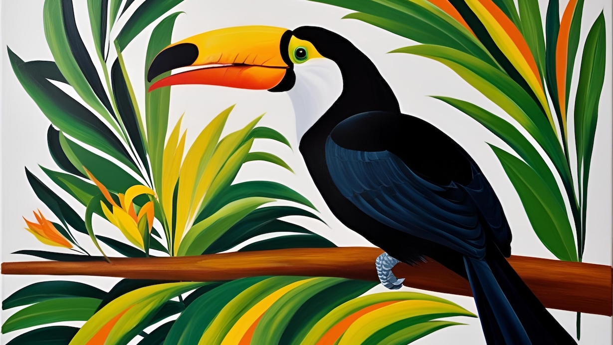 MCM Toucan Modern - Modern Bird Artist MCM Animal Art