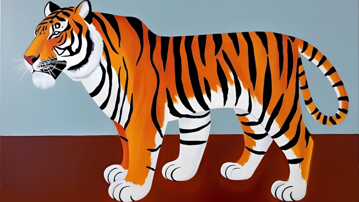 Geometric Tiger Stripes - Tiger Pattern Artist MCM Animal Art