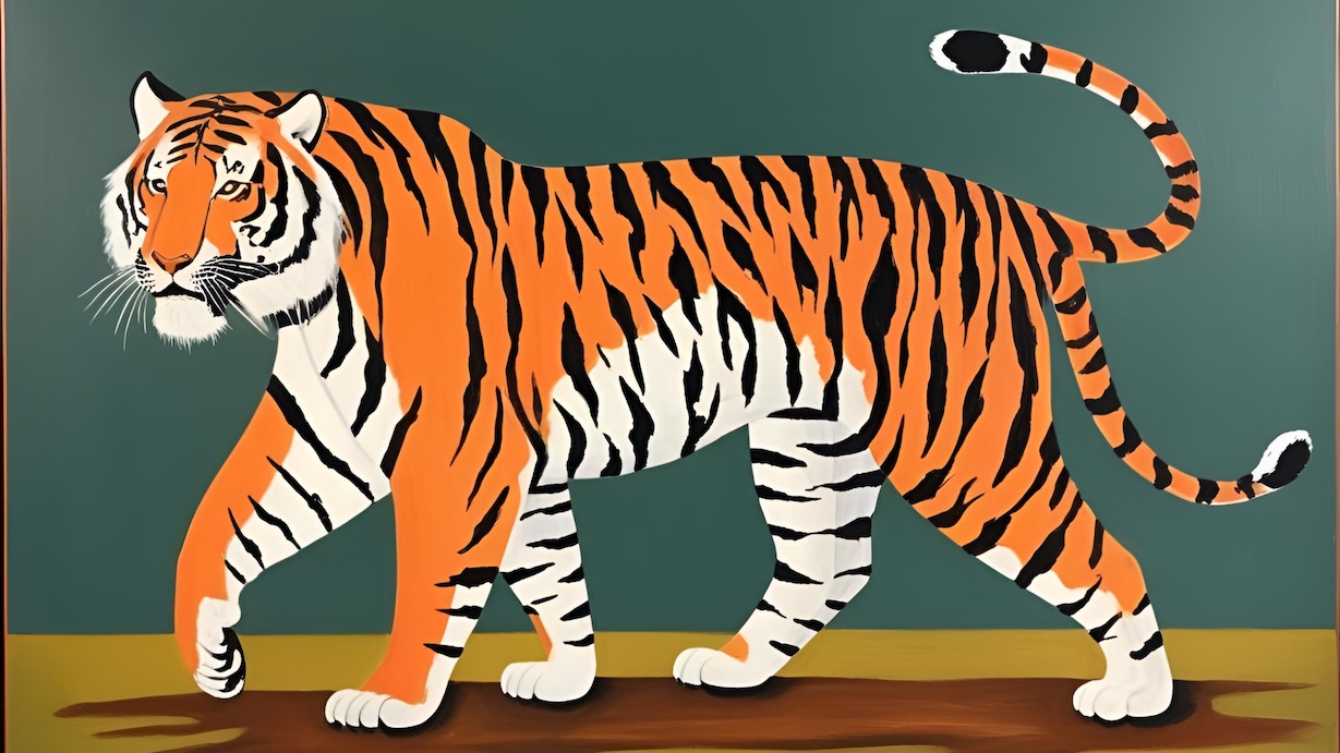 MCM Tiger Atomic - Atomic Tiger Artist MCM Animal Art