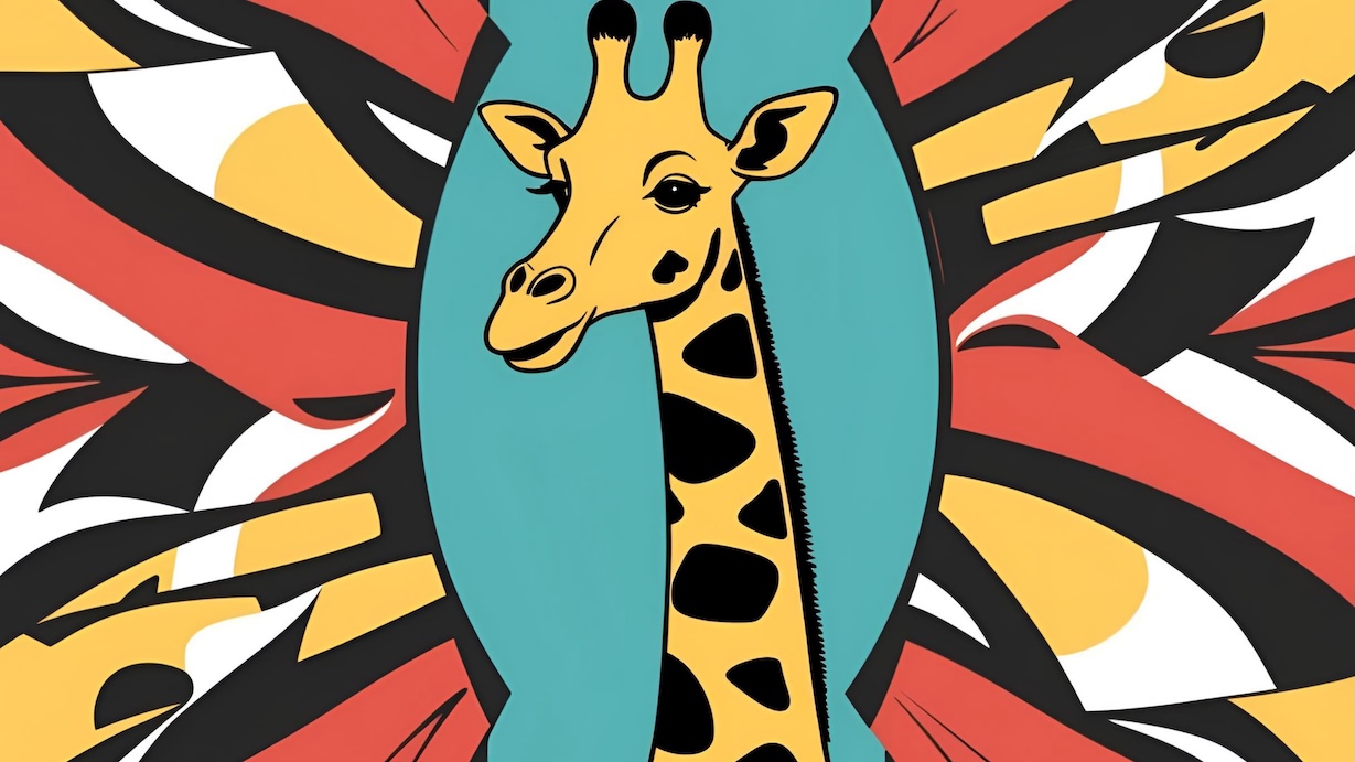 MCM Giraffe Abstract - Giraffe Artist MCM Animal Art