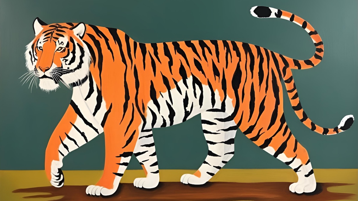 MCM Tiger Modern - Big Cat Artist MCM Animal Art