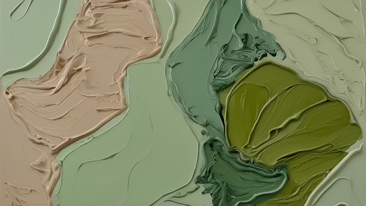 Green Textured Surface - Texture Artist Sage Green MCM Abstract Art