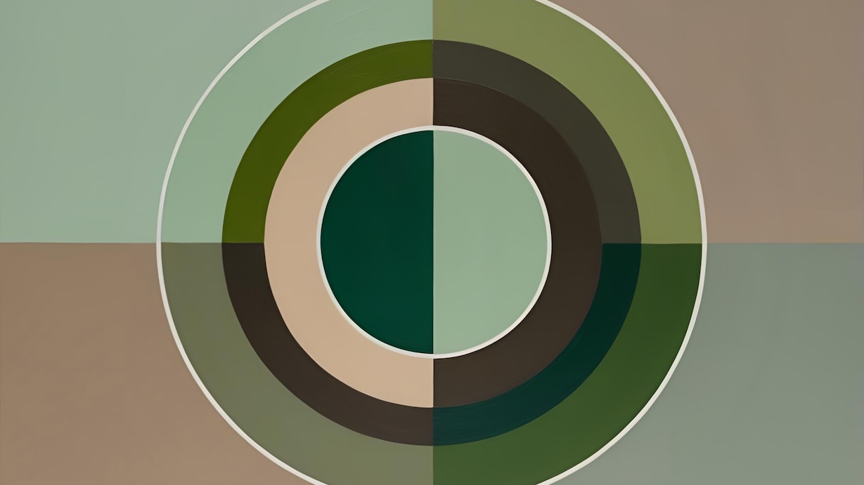 Sage Orbital Design - Orbital Artist Sage Green MCM Abstract Art