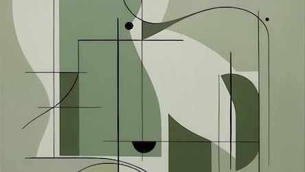 Green Abstract Bird