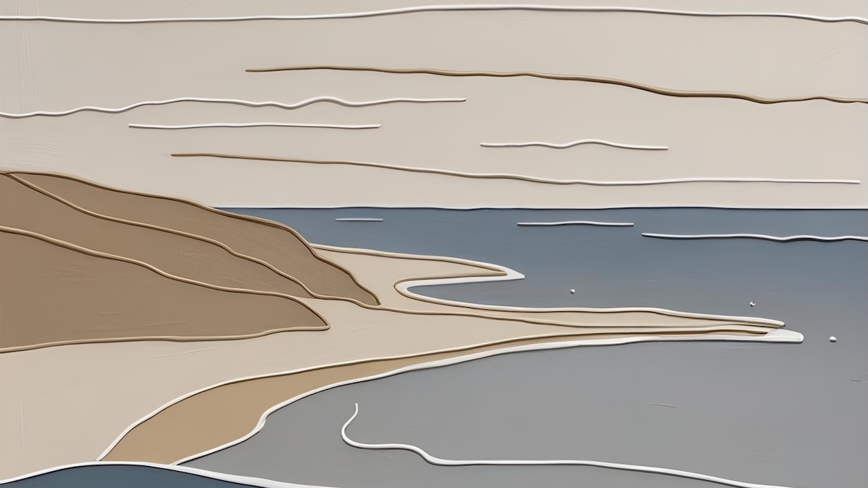 Shore Meditation - Contemplative Beach Wall Art