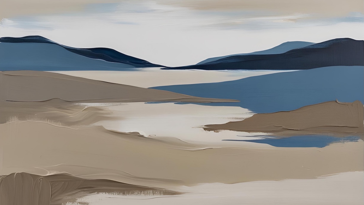 Misty Shore Dawn - Morning Coastal Mist Wall Art