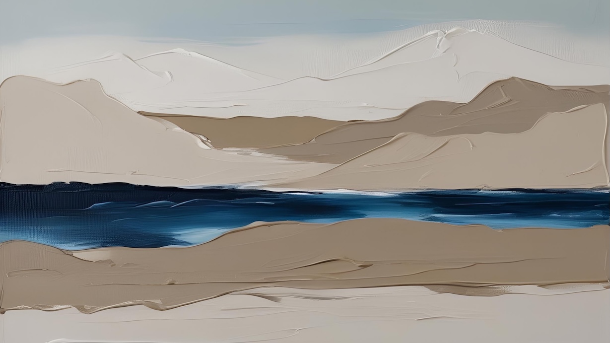 Soft Wave Rhythm - Gentle Tidal Motion Wall Art