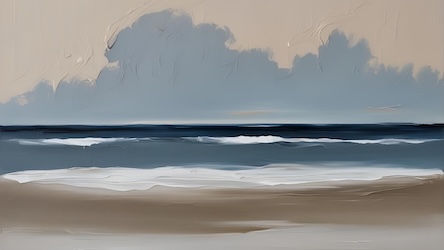 Pristine Shore Solitude - Isolated Beach