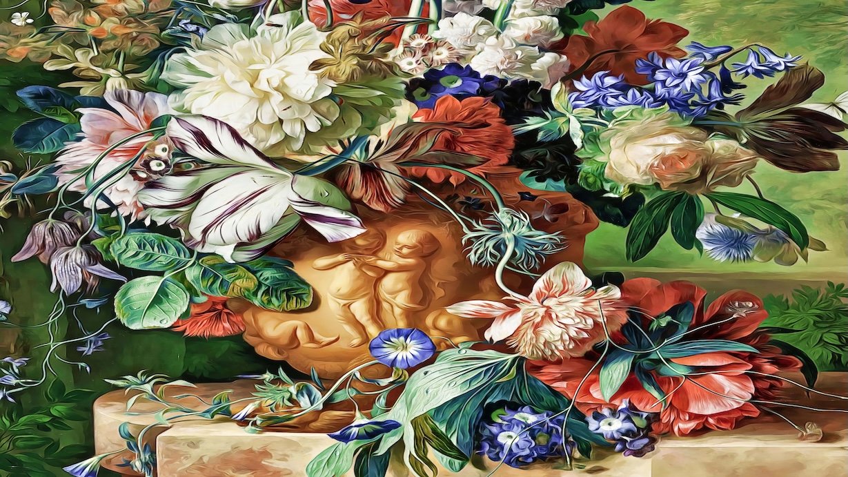 Still Art Flower Vase - Classical Still Life Wall Art