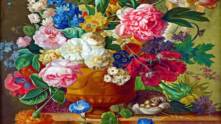 Still Life Vase of Flowers - Classical Master