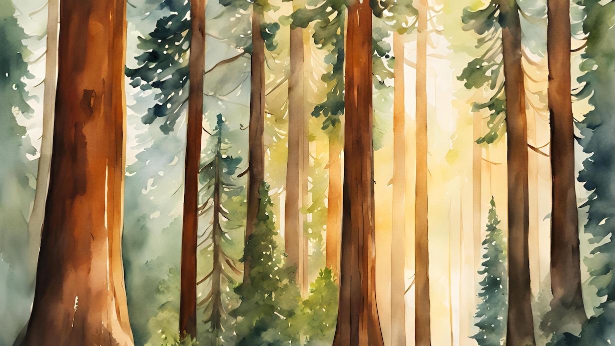 Cathedral of Trees - Towering Forest Giants Wall Art