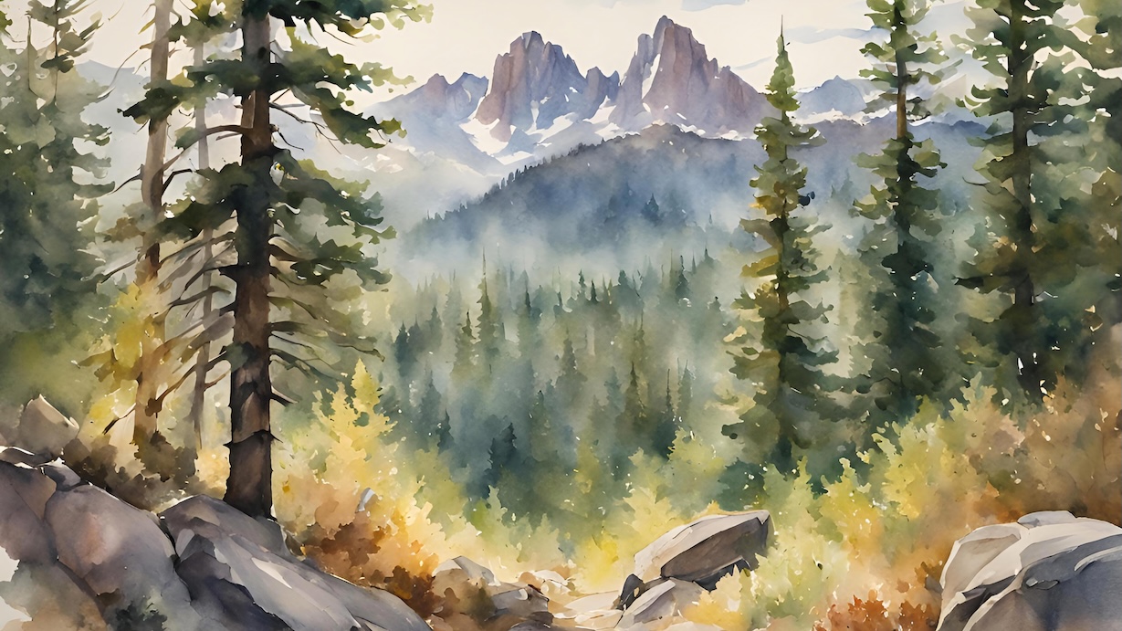 Alpine Forest Path - Mountain Trail Through Pines Wall Art