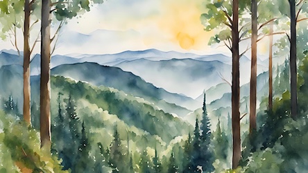 Sunset Forest Glow