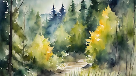 Misty Forest Morning