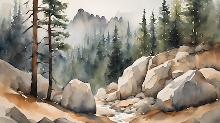 Rocky Forest Landscape