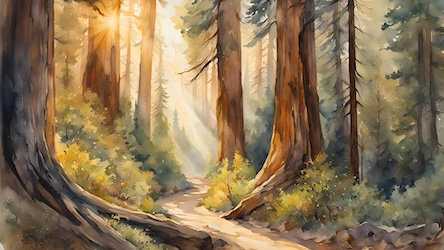 Golden Forest Sunrise