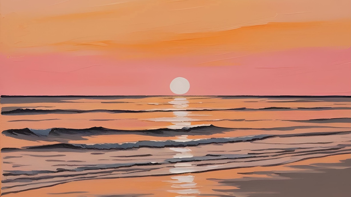 Golden Hour Seascape - Ocean Artist Minimalist Wall Art