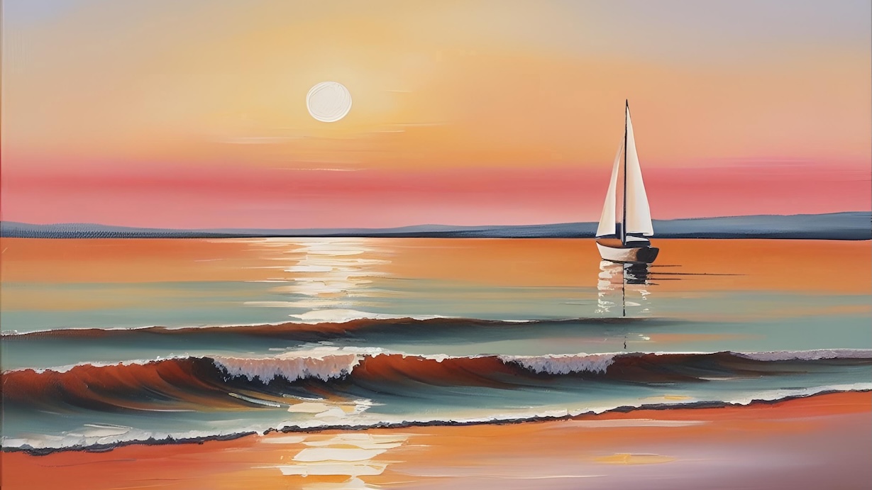 Sailboat Horizon Dream - Maritime Artist Minimalist Wall Art