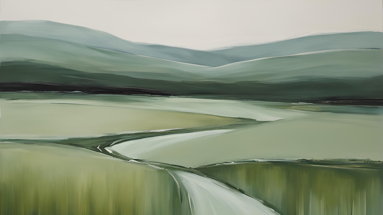 Emerald Valley Fields - Field Artist Minimalist Wall Art