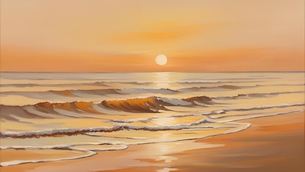 Sunset Wave Reflection