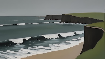 Curved Coastline View