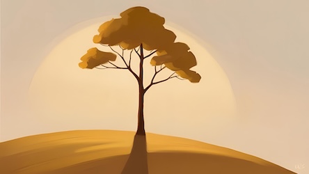 Solitary Tree Sunset