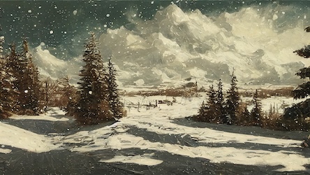 Winter Mountain Scene