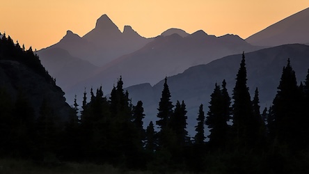 Mountain Sunset Silhouette