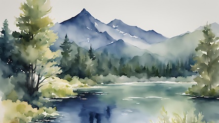 River Mountain Landscape