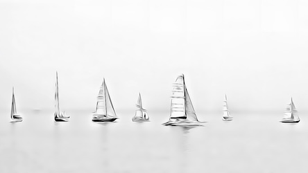Boats on Open Sea