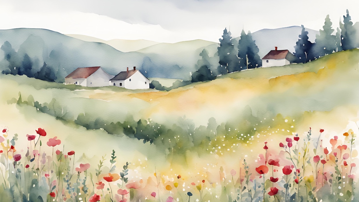 Country Garden Wild - Natural Cottage Garden Scene Wall Art