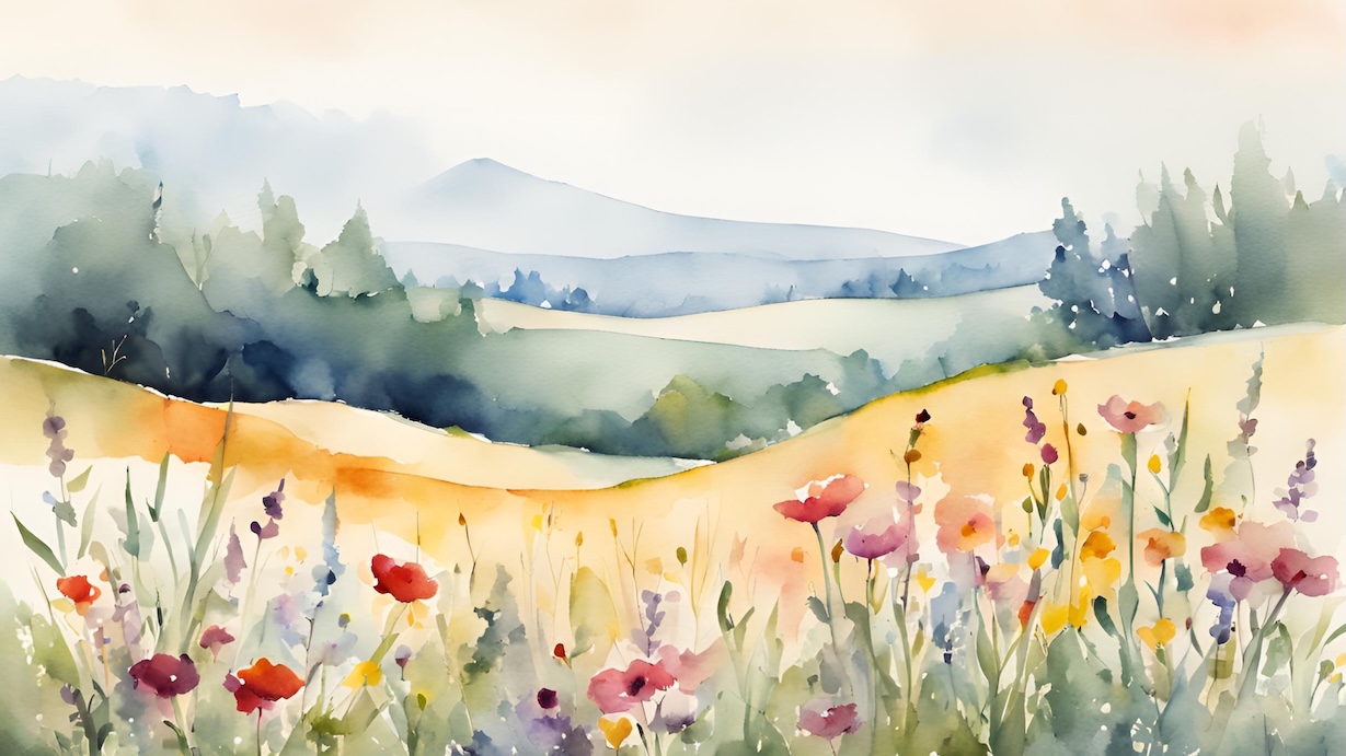 Spring Blossom Field - Colorful Spring Wildflower Display Wall Art