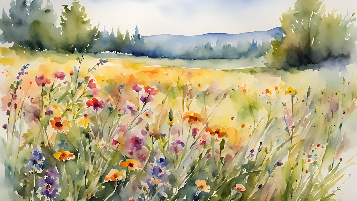 Mixed Wildflower Symphony - Diverse Wildflower Collection Wall Art