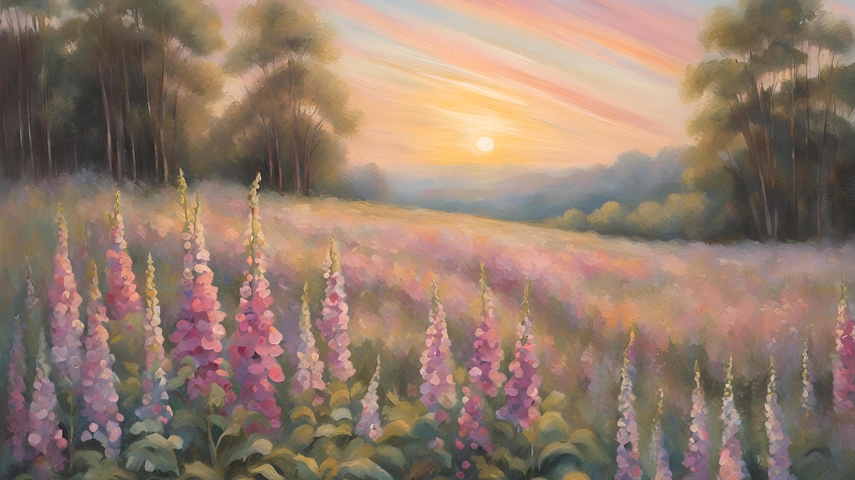 Purple Wildflower Dreams - Lavender Wildflower Field Wall Art