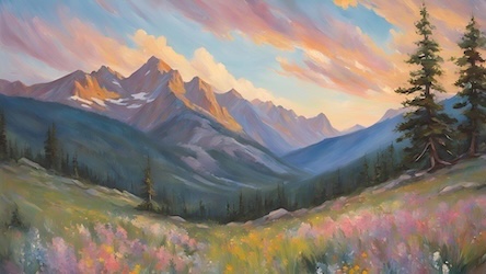 Mountain Ridge Panorama - Glacier National Park