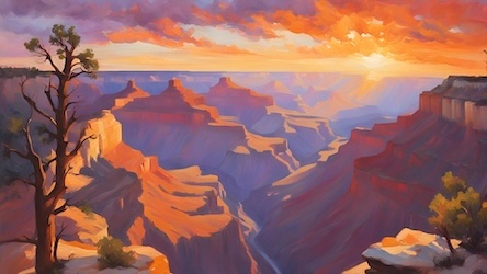 Canyon Overlook Vista - Grand Canyon National Park