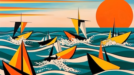 Maritime Sunset Geometry