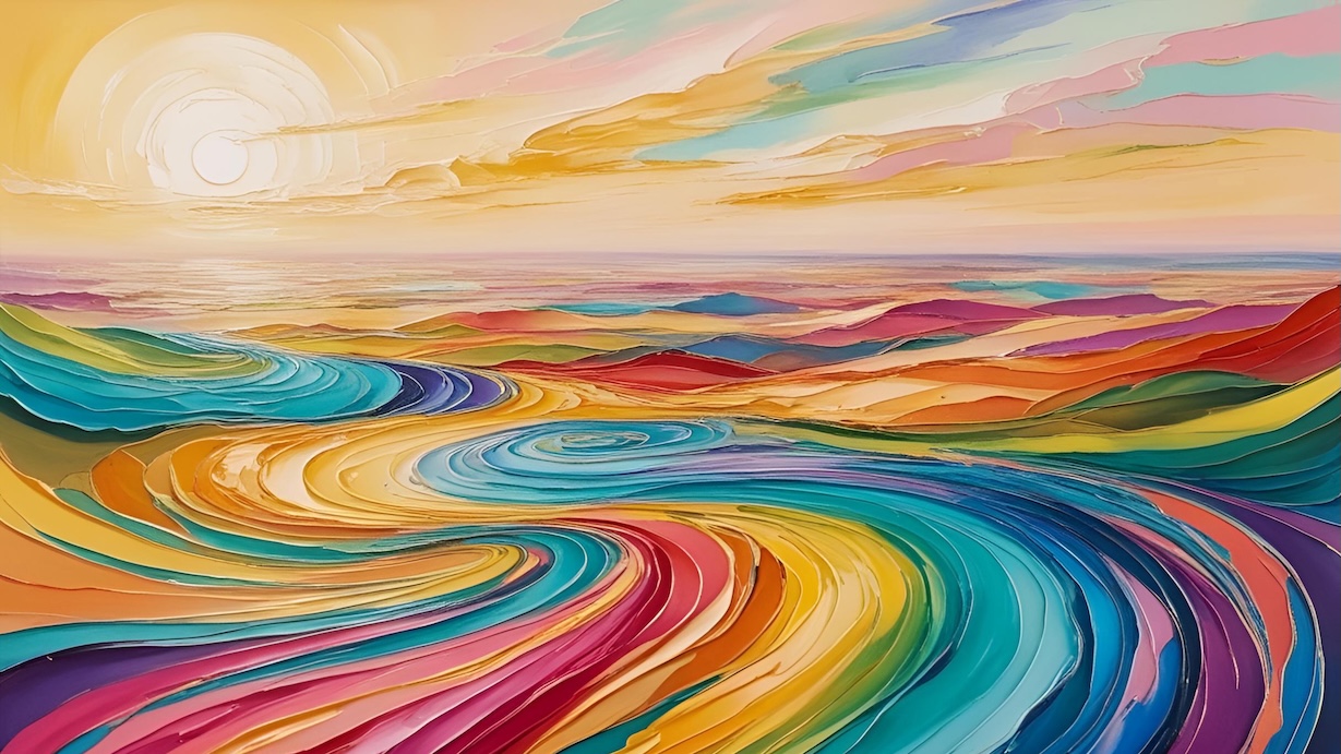 Swirling Color Streams