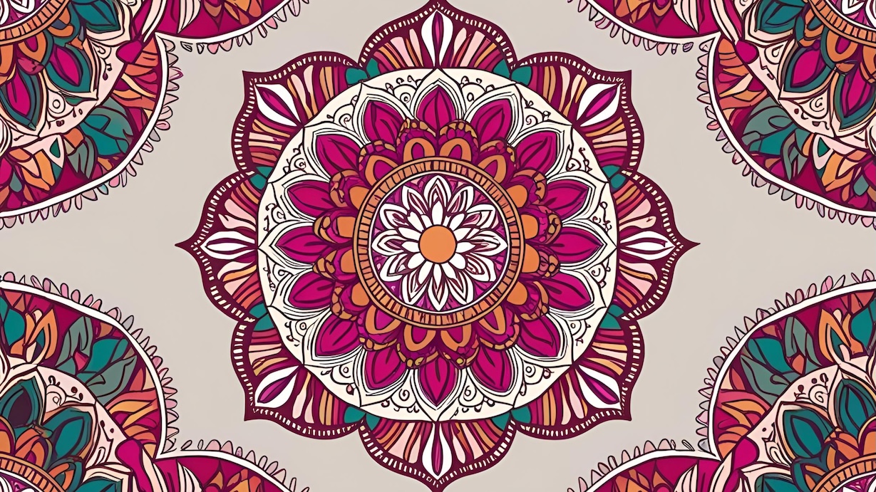 Purple Bohemian Medallion