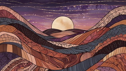 Moonlit Canyon Path