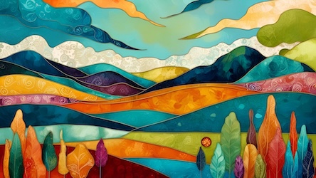 Colorful Valley Tapestry