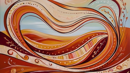 Flowing Earth Ribbons