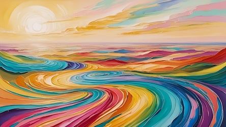 Swirling Color Streams
